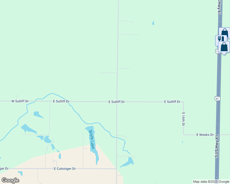 map of restaurants, bars, coffee shops, grocery stores, and more near 12215 South Carlisle Street in Terre Haute