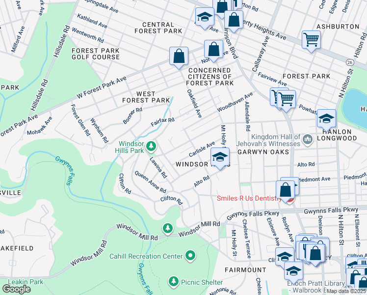 map of restaurants, bars, coffee shops, grocery stores, and more near 4013 Duvall Avenue in Baltimore