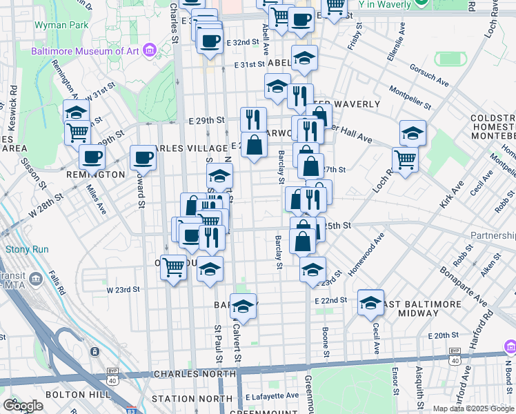 map of restaurants, bars, coffee shops, grocery stores, and more near 3800 Meghan Drive in Nottingham