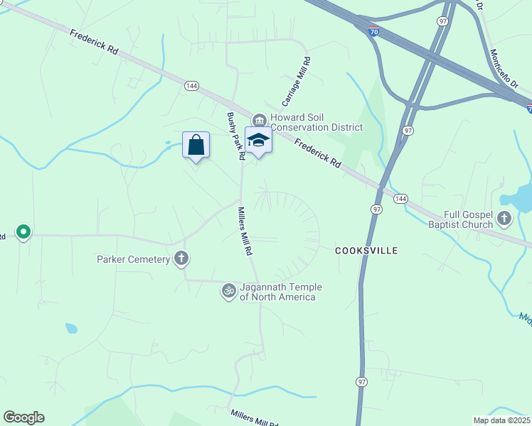 map of restaurants, bars, coffee shops, grocery stores, and more near 1941 Sycamore Spring Court in Cooksville