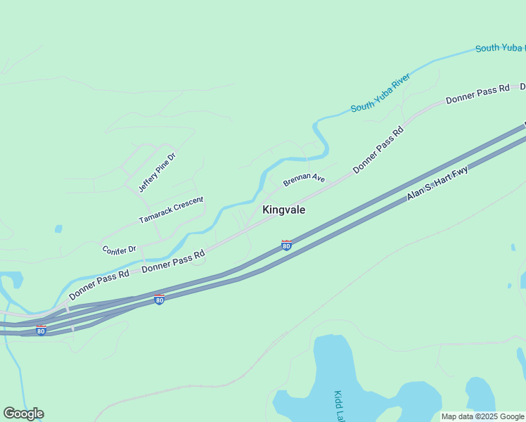 map of restaurants, bars, coffee shops, grocery stores, and more near 51380 Donner Pass Road in Soda Springs