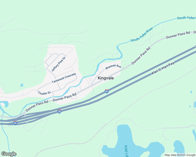 map of restaurants, bars, coffee shops, grocery stores, and more near 51380 Donner Pass Road in Soda Springs
