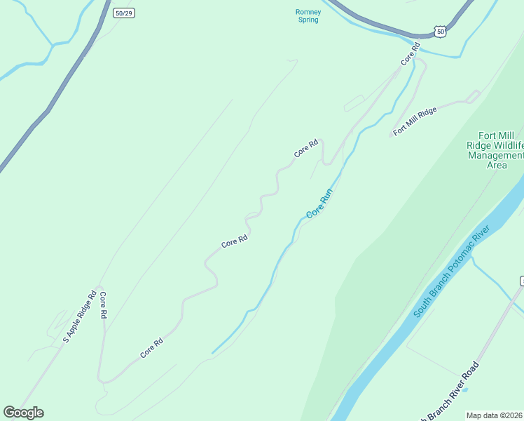 map of restaurants, bars, coffee shops, grocery stores, and more near 980 Core Road in Romney