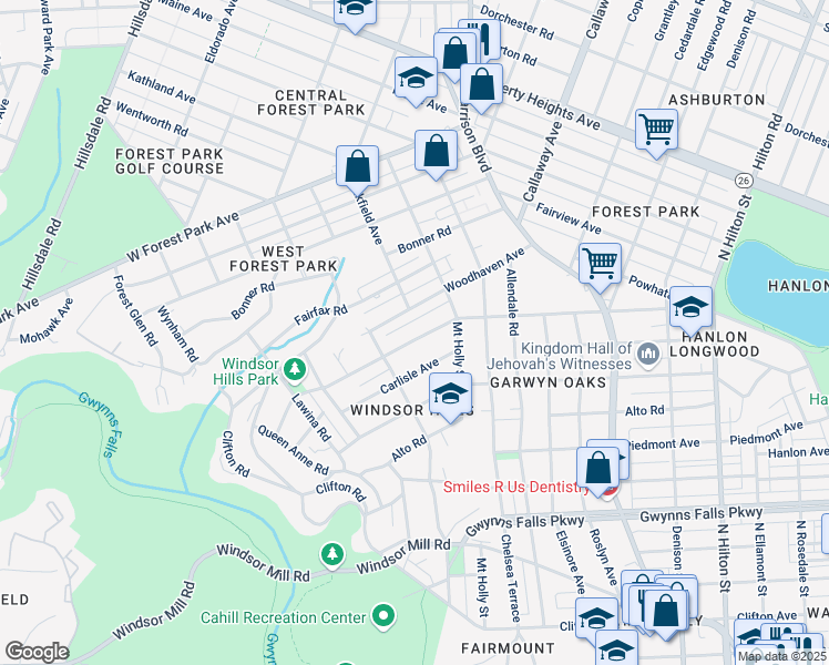map of restaurants, bars, coffee shops, grocery stores, and more near 3914 Duvall Avenue in Baltimore