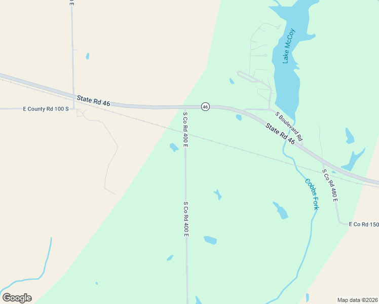 map of restaurants, bars, coffee shops, grocery stores, and more near 1202 South Co Road 400 East in Greensburg