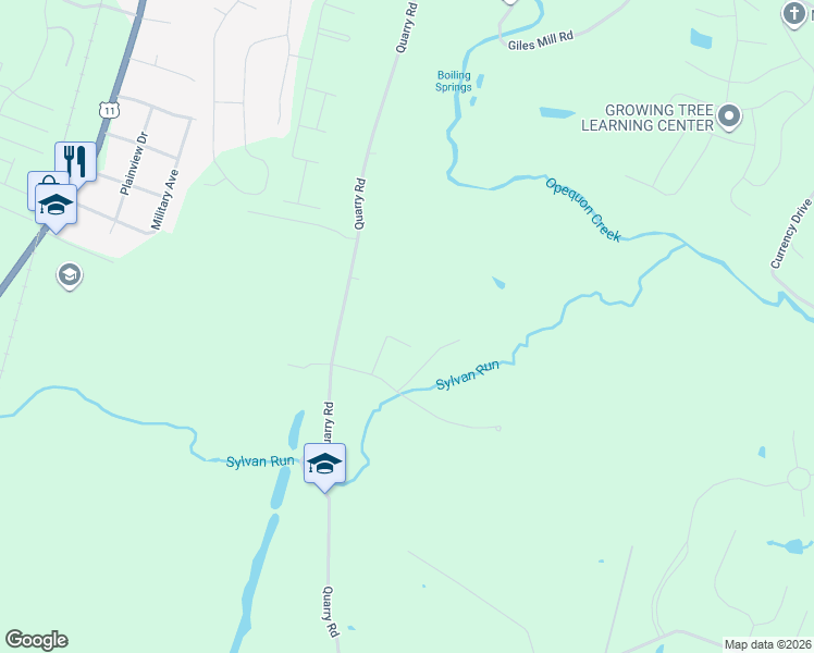 map of restaurants, bars, coffee shops, grocery stores, and more near 91 Totoro Way in Bunker Hill