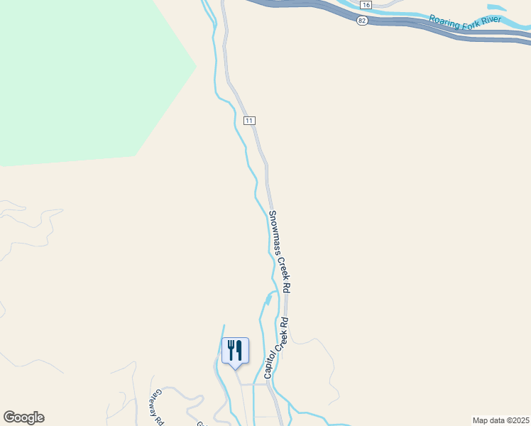 map of restaurants, bars, coffee shops, grocery stores, and more near 805 Snowmass Creek Road in Snowmass