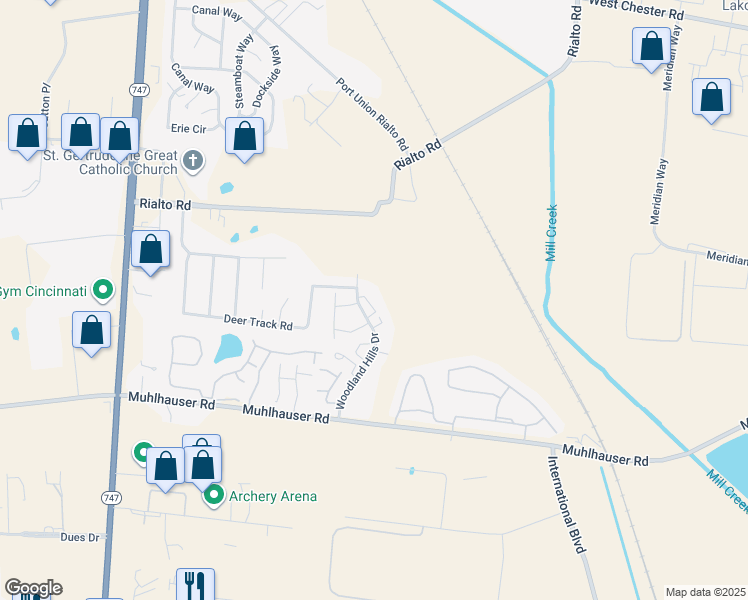 map of restaurants, bars, coffee shops, grocery stores, and more near 9448 Crockett Pass in Hamilton
