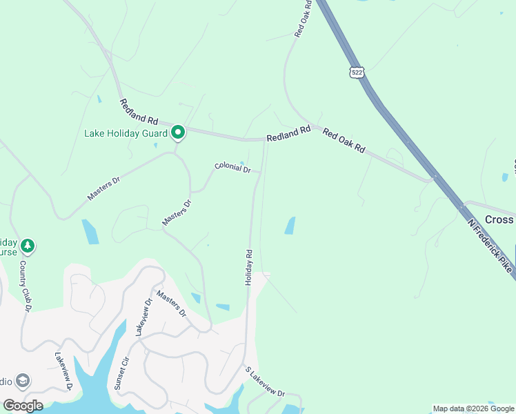 map of restaurants, bars, coffee shops, grocery stores, and more near 127 Holiday Road in Cross Junction