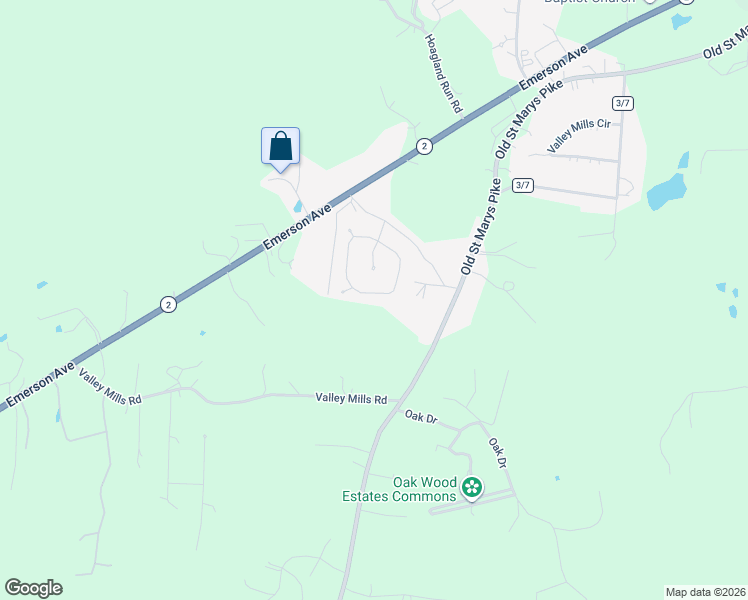 map of restaurants, bars, coffee shops, grocery stores, and more near 286 Captain Ames Drive in Parkersburg