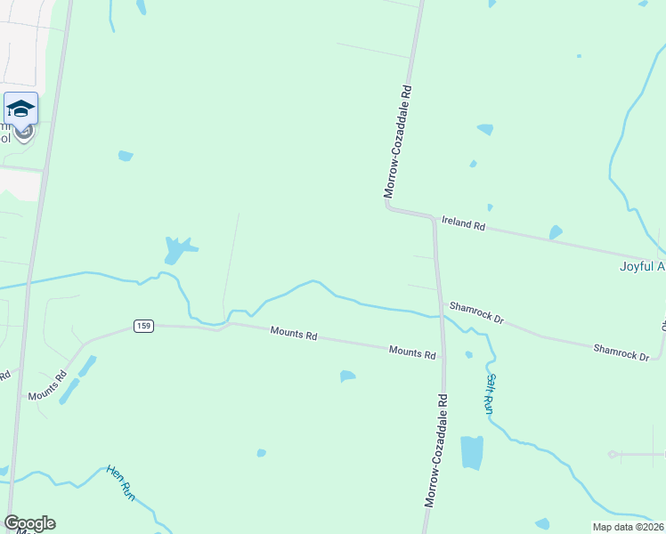 map of restaurants, bars, coffee shops, grocery stores, and more near 2360 Mounts Road in Morrow