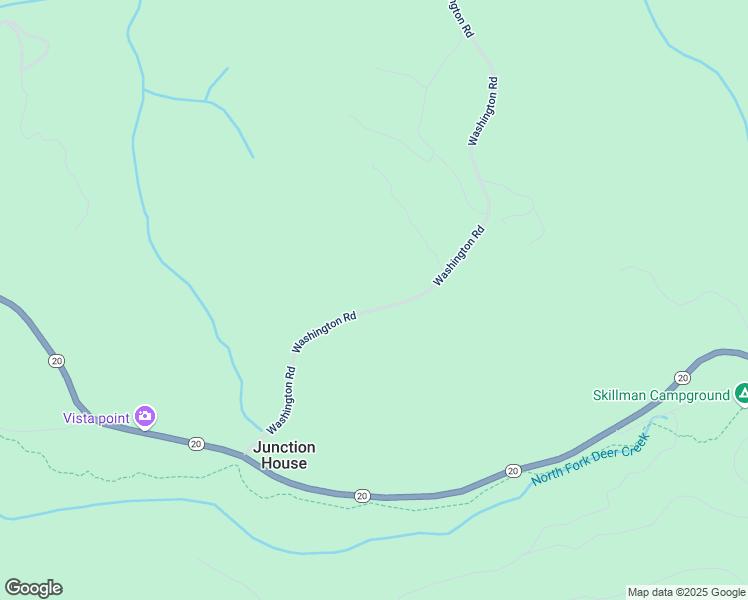map of restaurants, bars, coffee shops, grocery stores, and more near 10439 Washington Road in Nevada City