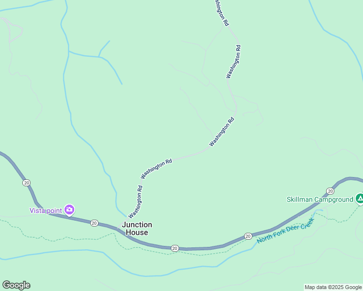 map of restaurants, bars, coffee shops, grocery stores, and more near 10439 Washington Road in Nevada City