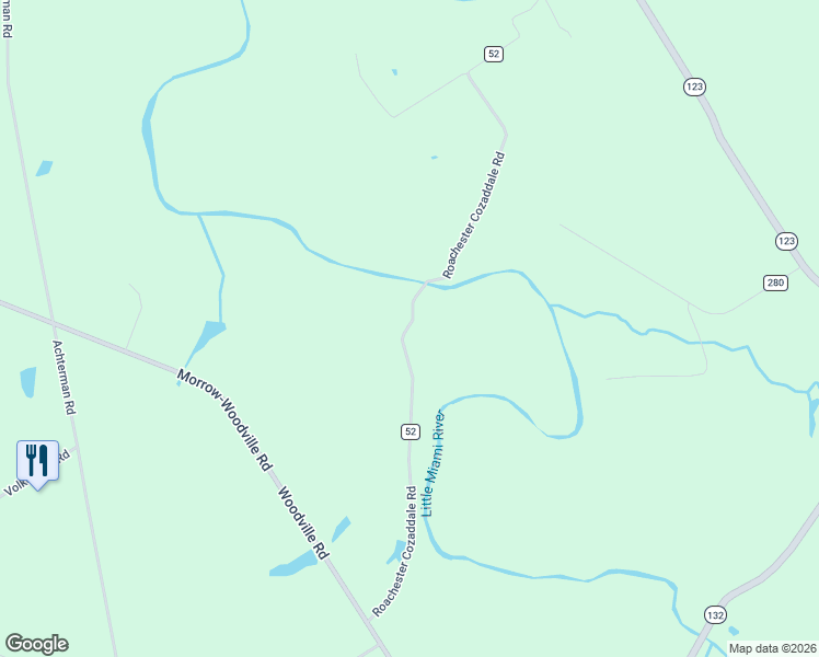 map of restaurants, bars, coffee shops, grocery stores, and more near 7215 Roachester Cozaddale Road in Pleasant Plain