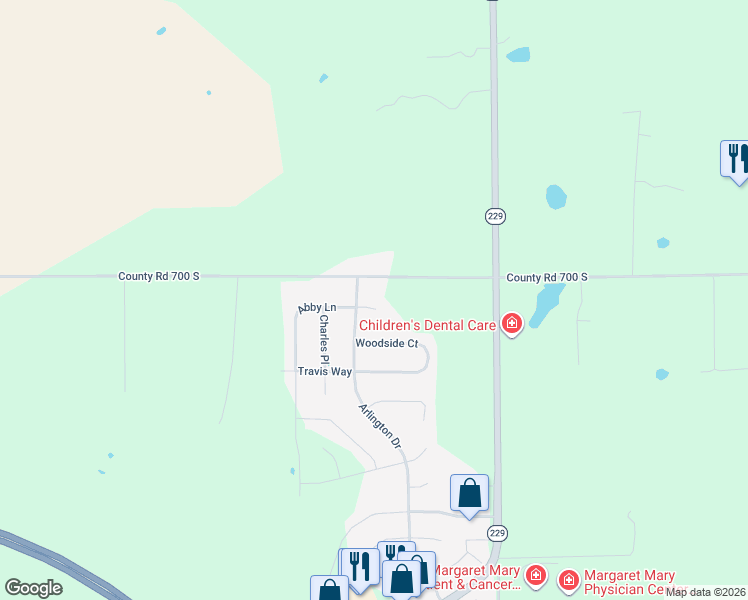 map of restaurants, bars, coffee shops, grocery stores, and more near 393 Woodland Drive in Batesville