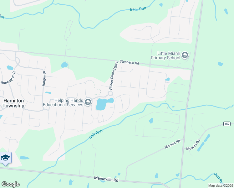 map of restaurants, bars, coffee shops, grocery stores, and more near 25 Crystal Cove Pointe in Maineville