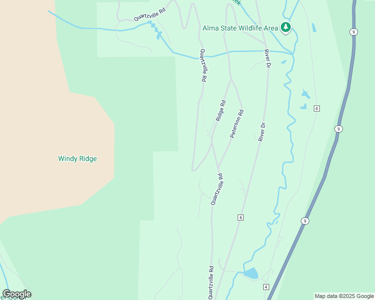 map of restaurants, bars, coffee shops, grocery stores, and more near 999 Quartzville Road in Fairplay