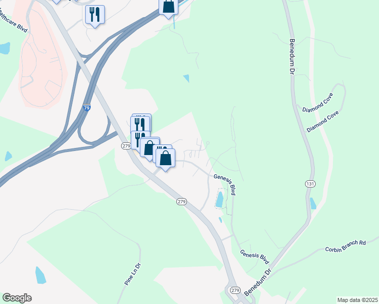 map of restaurants, bars, coffee shops, grocery stores, and more near 50 Genesis Boulevard in Bridgeport