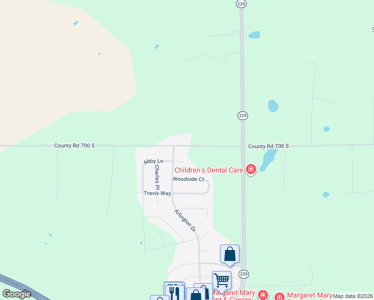 map of restaurants, bars, coffee shops, grocery stores, and more near 393 Woodland Drive in Batesville
