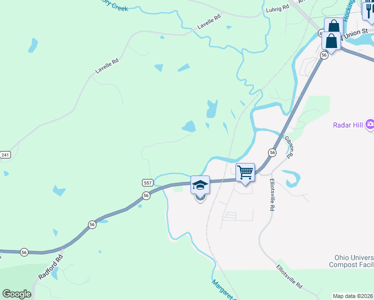 map of restaurants, bars, coffee shops, grocery stores, and more near 8488 Windfall Ridge in Athens
