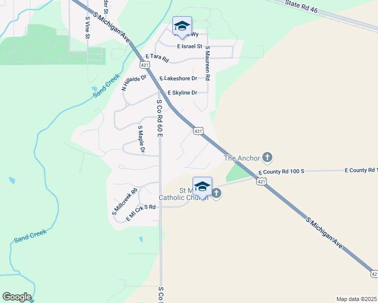 map of restaurants, bars, coffee shops, grocery stores, and more near 1031 East Crown Pointe Boulevard in Greensburg