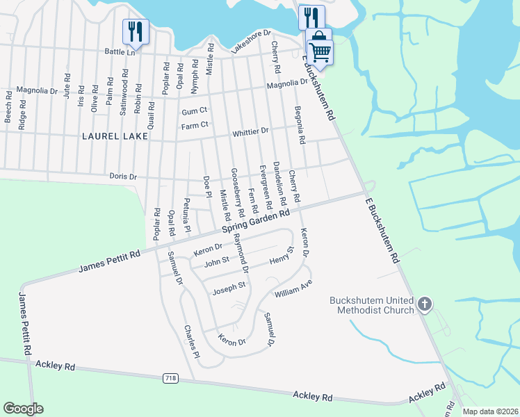 map of restaurants, bars, coffee shops, grocery stores, and more near 538 Fern Road in Millville