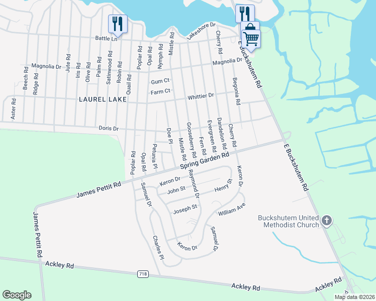 map of restaurants, bars, coffee shops, grocery stores, and more near 540 Mistle Road in Millville