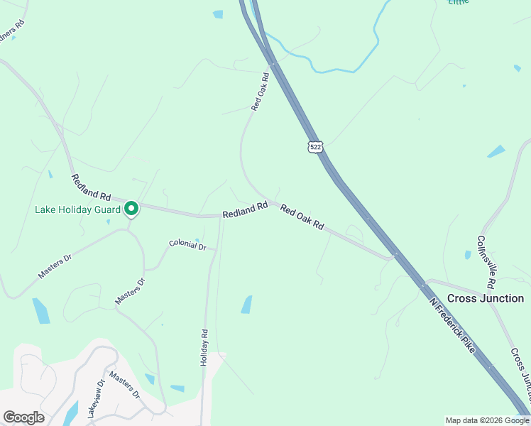 map of restaurants, bars, coffee shops, grocery stores, and more near 260 Red Oak Road in Cross Junction