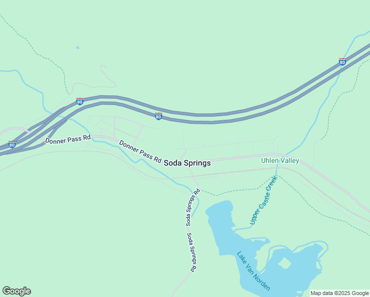 map of restaurants, bars, coffee shops, grocery stores, and more near Hill Road in Soda Springs