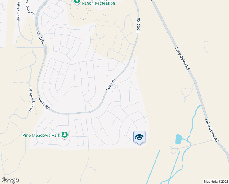 map of restaurants, bars, coffee shops, grocery stores, and more near 2937 Hillcroft Lane in Castle Rock