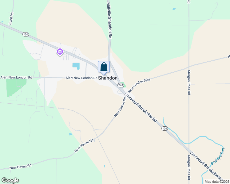 map of restaurants, bars, coffee shops, grocery stores, and more near 4751 Cincinnati Brookville Road in Hamilton