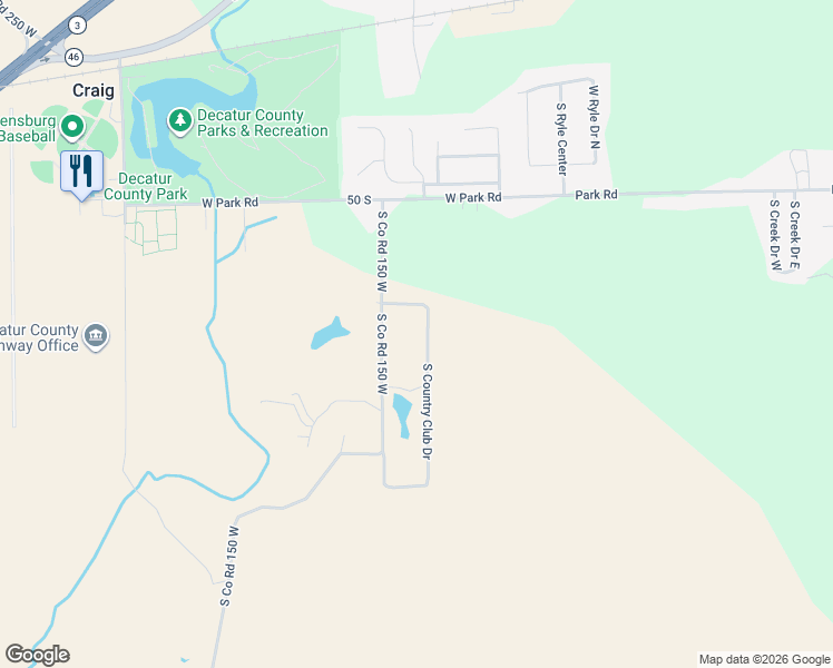 map of restaurants, bars, coffee shops, grocery stores, and more near 689 South Country Club Drive in Greensburg