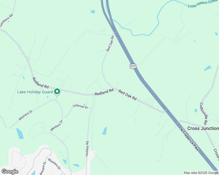 map of restaurants, bars, coffee shops, grocery stores, and more near 140 Redland Road in Cross Junction