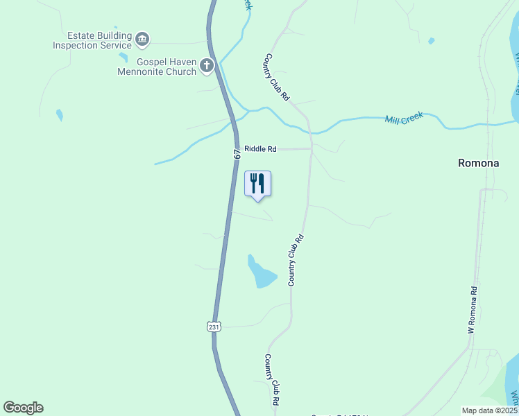 map of restaurants, bars, coffee shops, grocery stores, and more near 2434 U.S. 231 in Spencer