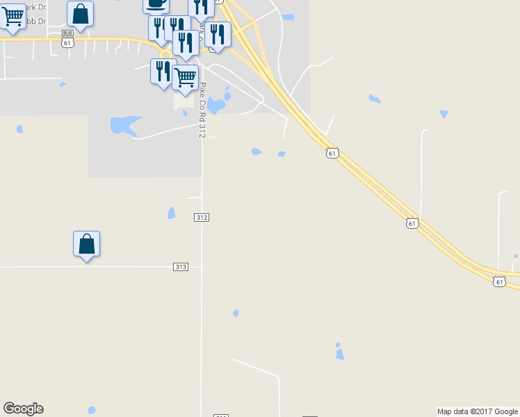 map of restaurants, bars, coffee shops, grocery stores, and more near 18043 U.S. 61 in Bowling Green