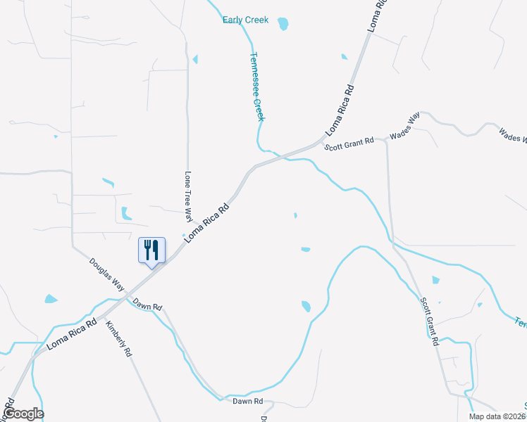 map of restaurants, bars, coffee shops, grocery stores, and more near 11887 Loma Rica Road in Marysville