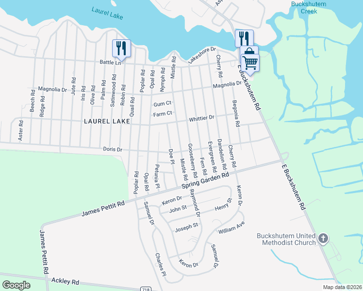 map of restaurants, bars, coffee shops, grocery stores, and more near 7300 Doris Drive in Millville