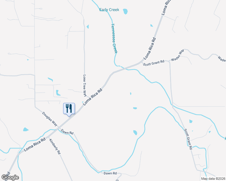 map of restaurants, bars, coffee shops, grocery stores, and more near 11887 Loma Rica Road in Marysville