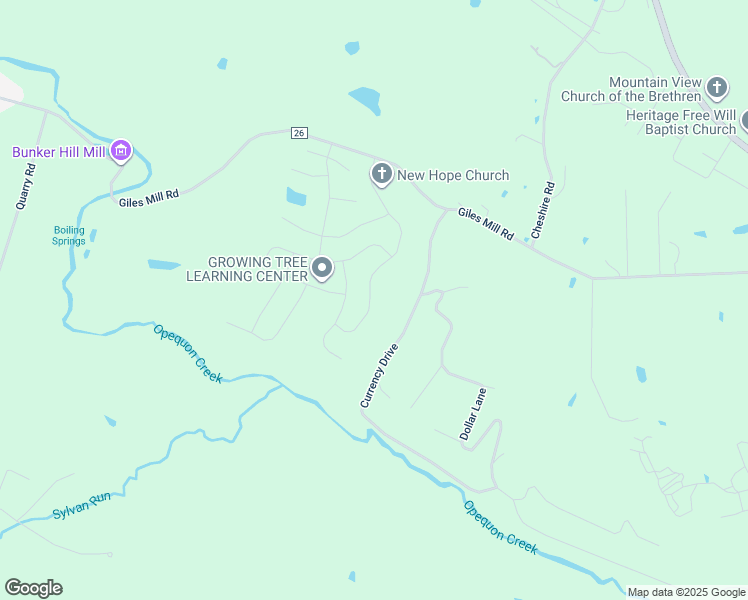 map of restaurants, bars, coffee shops, grocery stores, and more near 379 Eurasian Drive in Bunker Hill
