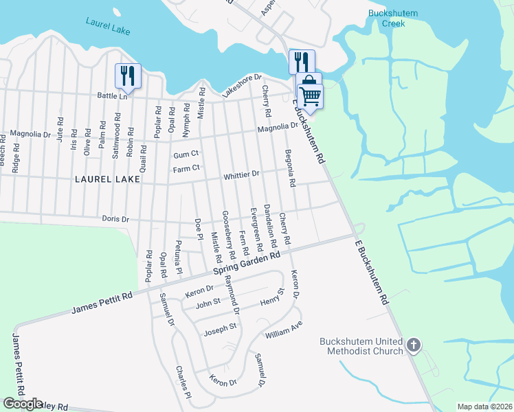 map of restaurants, bars, coffee shops, grocery stores, and more near 7612 Doris Drive in Millville