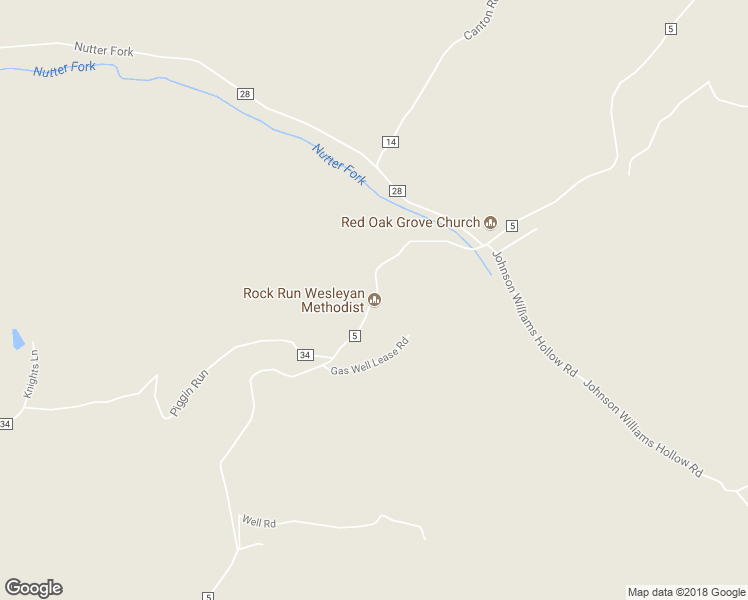 map of restaurants, bars, coffee shops, grocery stores, and more near Rock Run Road in West Union