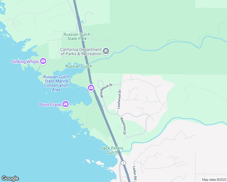 map of restaurants, bars, coffee shops, grocery stores, and more near 12061 Cedarwood in Mendocino