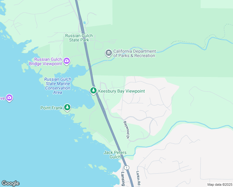 map of restaurants, bars, coffee shops, grocery stores, and more near 12061 Cedarwood in Mendocino