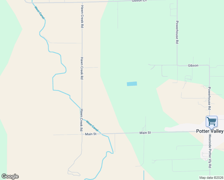 map of restaurants, bars, coffee shops, grocery stores, and more near 12401 Hawn Creek Road in Potter Valley