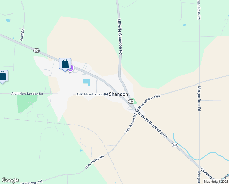 map of restaurants, bars, coffee shops, grocery stores, and more near in Shandon