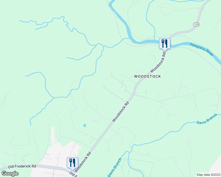map of restaurants, bars, coffee shops, grocery stores, and more near 1676 Woodstock Road in Woodstock