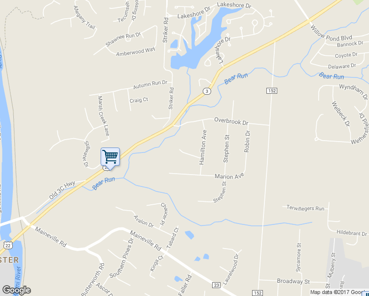 map of restaurants, bars, coffee shops, grocery stores, and more near 1014 Pamela Circle in Maineville