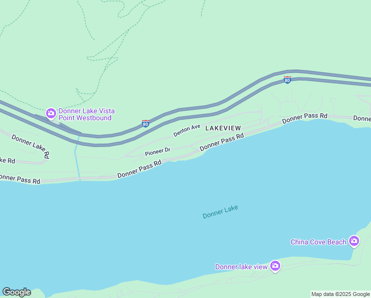 map of restaurants, bars, coffee shops, grocery stores, and more near 14516 Donner Pass Road in Truckee
