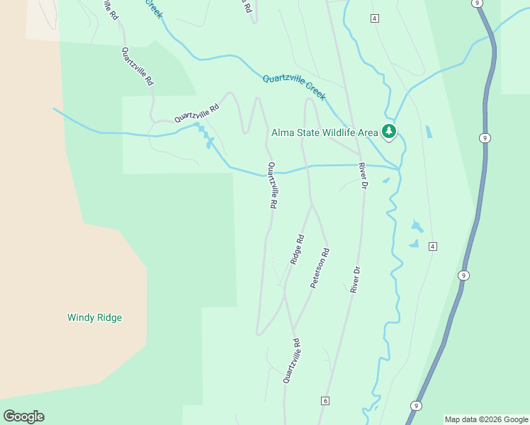 map of restaurants, bars, coffee shops, grocery stores, and more near 1319 Quartzville Road in Fairplay