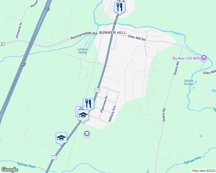 map of restaurants, bars, coffee shops, grocery stores, and more near 71 Prospect Avenue in Bunker Hill